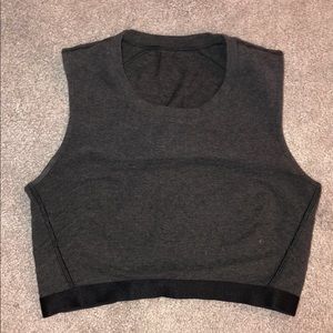 Grey lululemon crop top
